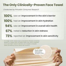 Clean Skin Club Bamboo Clean Towel XL | World 1ST Toalla facial biodegradable | Toallitas desechables para eliminar maquillaje seco | 100% bambú orgánico | Súper suave para pieles sensibles | 50 unidades