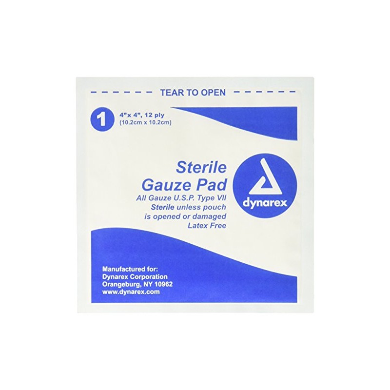 Medique Products 62012 Sterile Gauze Pads, 4-Inch By 4-Inch, 10
