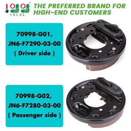 10L0L Golf Cart EZGO Brake Assembly,Rear Brake Cluster Driver +Passenger Side fit EZGO 1996-UP TXT PDS/Medalist,Yamaha G14 G16 G19 G20 G21 G22,OEM:70998-G01,70998-G02,JN6-F7290-03-00,JN6-F7280-03-00