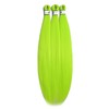 Fluorescent Green Braiding Hair Pre Stretched, 24inch 3 Packs