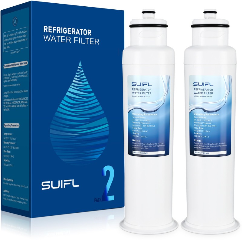 Suifl HX2017FR-A/HX2017F-A Water Filter, Compatible with Hisense HRF266N6CSE1, HRF266N6CSE, HRF209N6CSE,