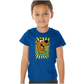 Popfunk Scooby Doo! Big Head Kids T-Shirt for Toddler Boy's and Girl's, Size 4T - Royal Blue