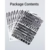 8 Sheets 0.5 Inch Small Vinyl Letter Sticker for Scrapbooking,
