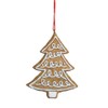 Gisela Graham : Gingerbread Christmas Trees Christmas Decorations (Set of