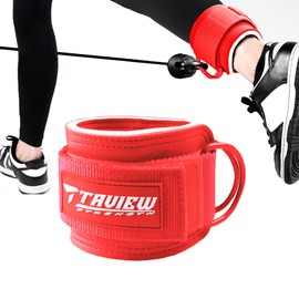 TAVIEW Ankle Straps Cable Machine Attachment for Gym - Cable Kickback Ankle Straps - Padded Ankle Cuffs for Glute Kickbacks and Leg Workouts (Pink)