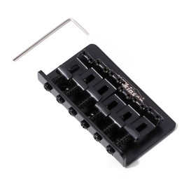 Wilkinson WOF02 Hardtail bridge for ST Strat, TL Telecaster, IBZ, JK- Match All the Electric Guitars without the Bridge Hole on the body (WOF02 Black)