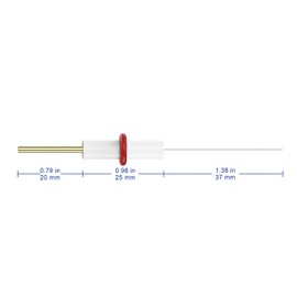 Labasics Platinum Electrode, 37mm Purity Pt Electrode Electrolytic Cell Platinum Electrode with PTFE Body Auxiliary Electrode for Labasics Electrolytic Cell, 0.5 mm