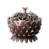 Lotus Shape Incense Burner, Mini Metal Aromatherapy Holder Incense Burner,