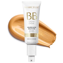 Crema hipoalergénica sin fragancia, con brillo dorado, bálsamo de belleza, 1.6 onzas líquidas, de Marcelle
