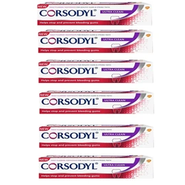 Corsodyl Ultra Clean Toothpaste 75 ml (Pack of 6)