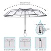 TopTie Clear Umbrella Compact 10 Ribs for Windproof Auto Open