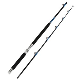 Fiblink Saltwater Offshore Heavy Trolling Fishing Rod Big Game Conventional Boat Fishing Roller Rod Pole with All Roller Guides (2-Piece,7-Feet 6-Inch,30-50lb)