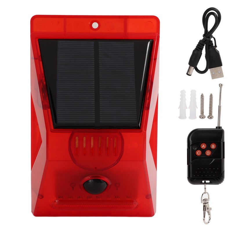 Solar Alarm Solar IP65 Waterproof Solar Alarm Light with Remote