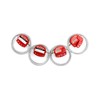 QWORK Lockout Tagout Cable Lock, 4 Pack Adjustable Steel Vinyl