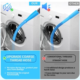 Sealegend 2 Pieces Dryer Vent Cleaner Kit New Upgrade Dryer Lint Brush Vent Cleaner Vacuum Attachment, No Noise Vacuum Hose