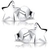 Materia SO-57 Small Stud Earrings Star Silver 925 Women's Girls