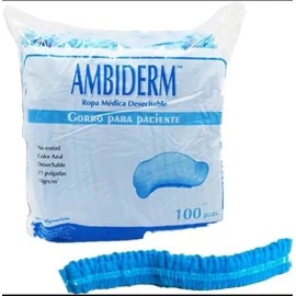 Ambiderm Gorro Plisado Ambiderm Desechable Cofia Con 100pzas