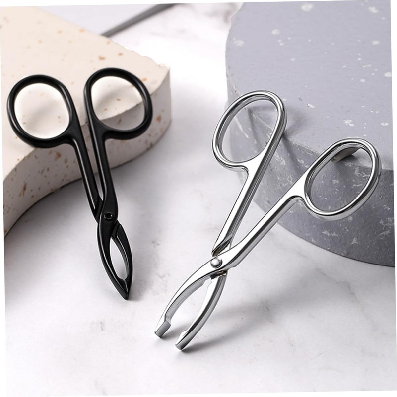 Baluue Stylish Eyebrow Tweezers 4pcs Set Curved Straight Scissors Precise