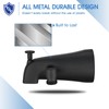 All Metal Tub Spout with Diverter Matte Black, Fits Threaded
