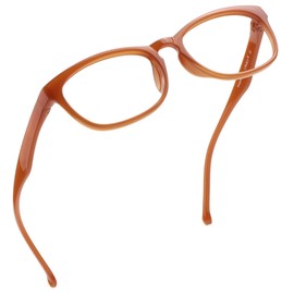 LifeArt Blue Light Blocking Glasses, Anti Eyestrain, Computer Reading Glasses, Gaming Glasses, TV Glasses for Women, Anti Glare (Orange, 3.50 Magnification)