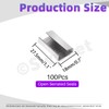 Swpeet 100Pcs 5/8" Packaging Open (Snap-On) Seals,Sturdy Metal Clips Banding