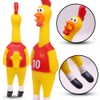 POPLAY 14inch Rubber Chicken Grade Latex Squeeze Chicken Prank Novelty