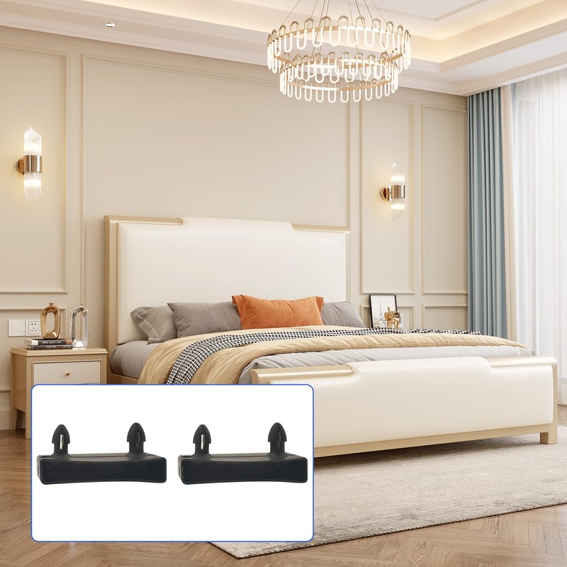12 Pcs Plastic Bed Slat Holders, Bed Slats Holders, Black