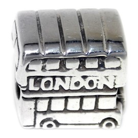 ICYROSE Solid 925 Sterling Silver Double Decker London Tour Bus Charm Bead