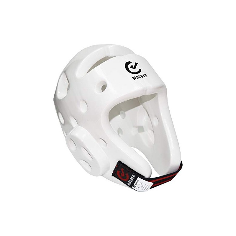 Wacoku WTF Approved Dipped Foam Head Guard - White, Medium