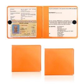 Dickno 2 PCS Car Registration and Insurance Holder, 10.6''×4.8'' Essential Auto Card Glove Box Organizer with Closure, Vehicle Interior Accessories Perfect for Documents, Cards