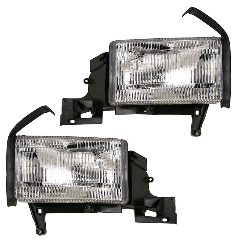 TRQ 2 Piece Headlight Assembly Set Driver & Passenger Side