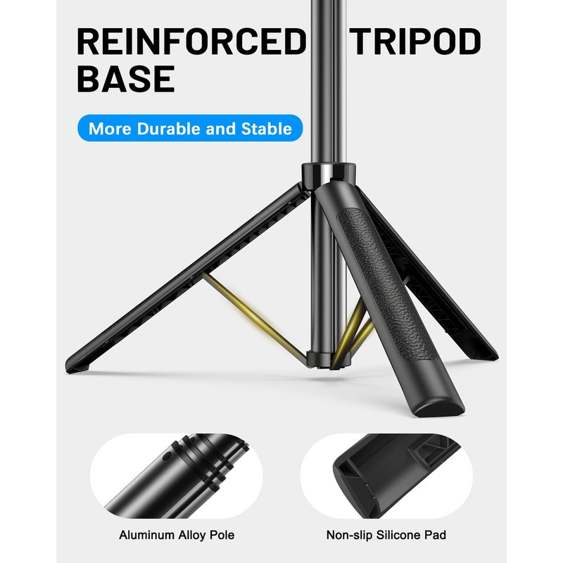 Yeaki Vlogging Kit for iPhone/Android, 71" Selfie Stick Tripod for