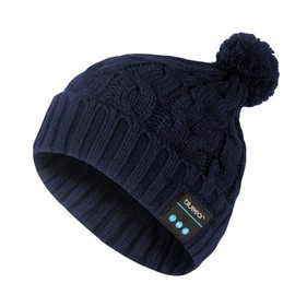 Bluetooth Beanie Hat Bluetooth 5.2 Headphones Blueear Wireless Winter Knitted Hats with Stereo Speaker and MIC, Gift for Birthday, Christmas, Thanksgiving Day, H4 BLUE