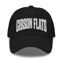 Merch Town Gibson Flats Montana MT Embroidered Dad Hat Black