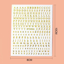 LISMYAKEY Alphabet Stickers, 5 Pieces, Nail Stickers, Initial Nail Stickers, DIY Nail Stickers, Alphabet, English, Alphabet, Beautiful, Glitter