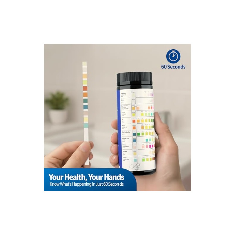 Urinalysis Urine Test Strips, 100 Sticks/Dipsticks | 11-Parameter Test