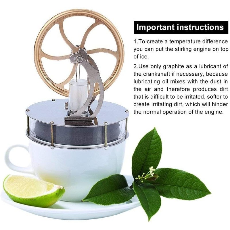 Fictory Low Temperature Stirling Engine, Steam Engine Model, 1 Piece