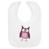 Azeeda 'Goofy Owl' Soft Cotton Baby Bib (BI00063710)