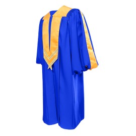 Herrenbek Unisex Choir Robe with Gold Satin Stole for Church