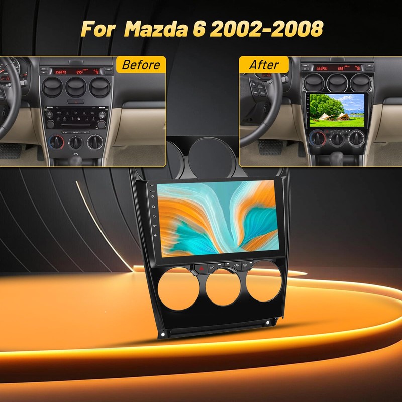 EKAT Car Radio Stereo for Mazda 6 2002 2003 2004