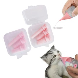 6pcs Replaceable and Reusable Silicone Nipples for Kitten Bottles for Nursing,Puppy Bottles for Nursing Puppy Milk, Anti-Choking Puppy Feeder Design,for Feeding Newborn Pets(Pink, 6pcs Nipples)