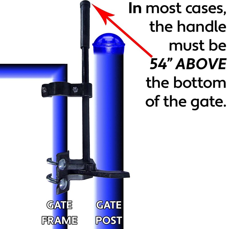 Pool GATE Latch: Child Safety Pool Latch - Push Style