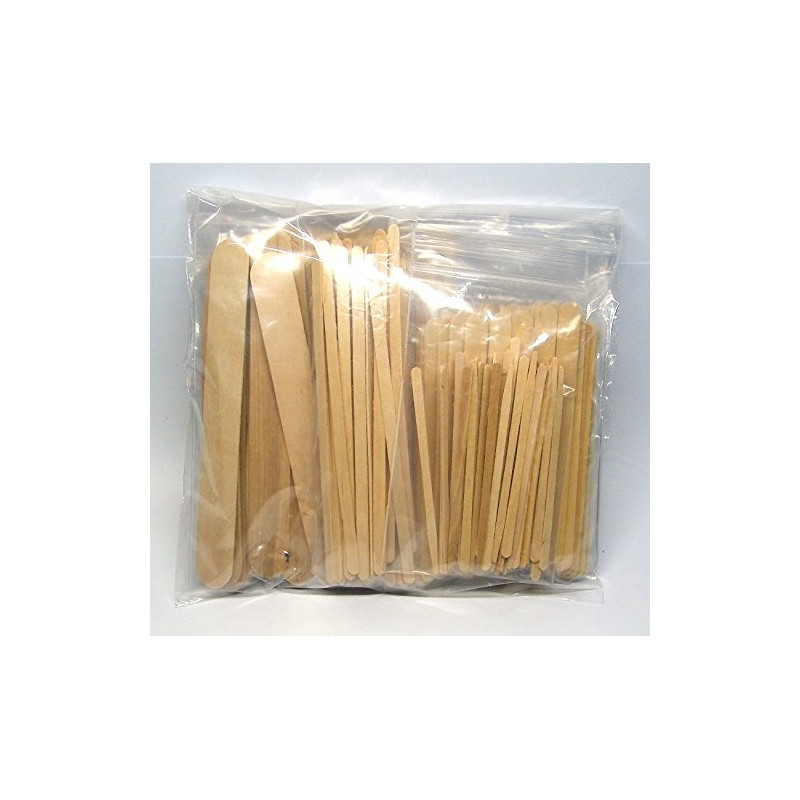 200 Pc Wood Wax Applicator Stick Assortment for Facial, Eyebrow,