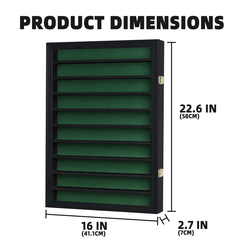DisplayGifts 80 Golf Ball Display Case Cabinet Wall Rack Holder
