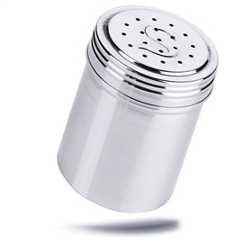 Kerafactum Salt Shaker Shaker Dispenser for Salt and Pepper Universal Shaker Stainless Steel Salt Shaker High Gloss Curry Spices Grill Spices Dispense Screw Cap Screw Cap Screw Cap