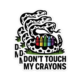 Military Crayons Snake Flag Window Bumper Vinyl Stickers – Waterproof Fun Decal for Cars, Laptops, Water Bottles, Tumblers, Phone Cases & More (3PCS, 3”)