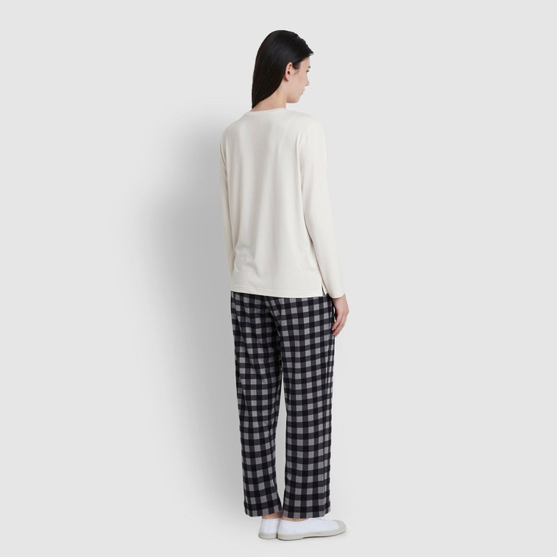 JAJU [JAJU/자주] 여 피치스킨 라운지 세트_아이보리 [JAJU] Women's Peach Skin