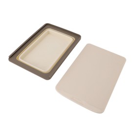 Yusat 2 in 1 Foldable Cutting Board Dish Tub Multifunction Space Saving Portable Folding Chopping Board Camping Sink for Picnic (Khaki)