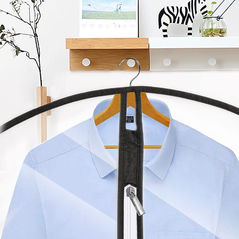 6Pack See Through Breathable Clothes Covers with Zip, 60CMX140CM Waterproof