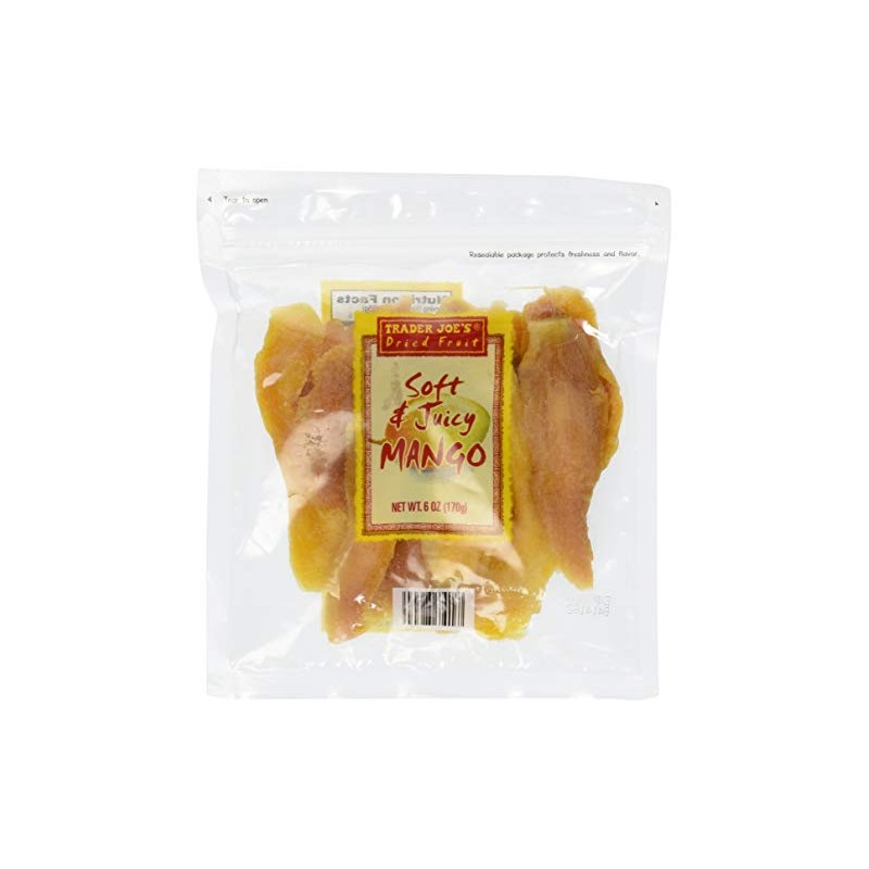 Trader Joe's Dried Fruit Soft & Juicy Mango,6 oz -